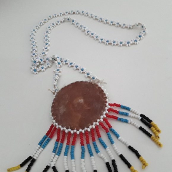 Traditional Vintage Native American Hand-Crafted Star Necklace - Unisex - Picture 4 of 5